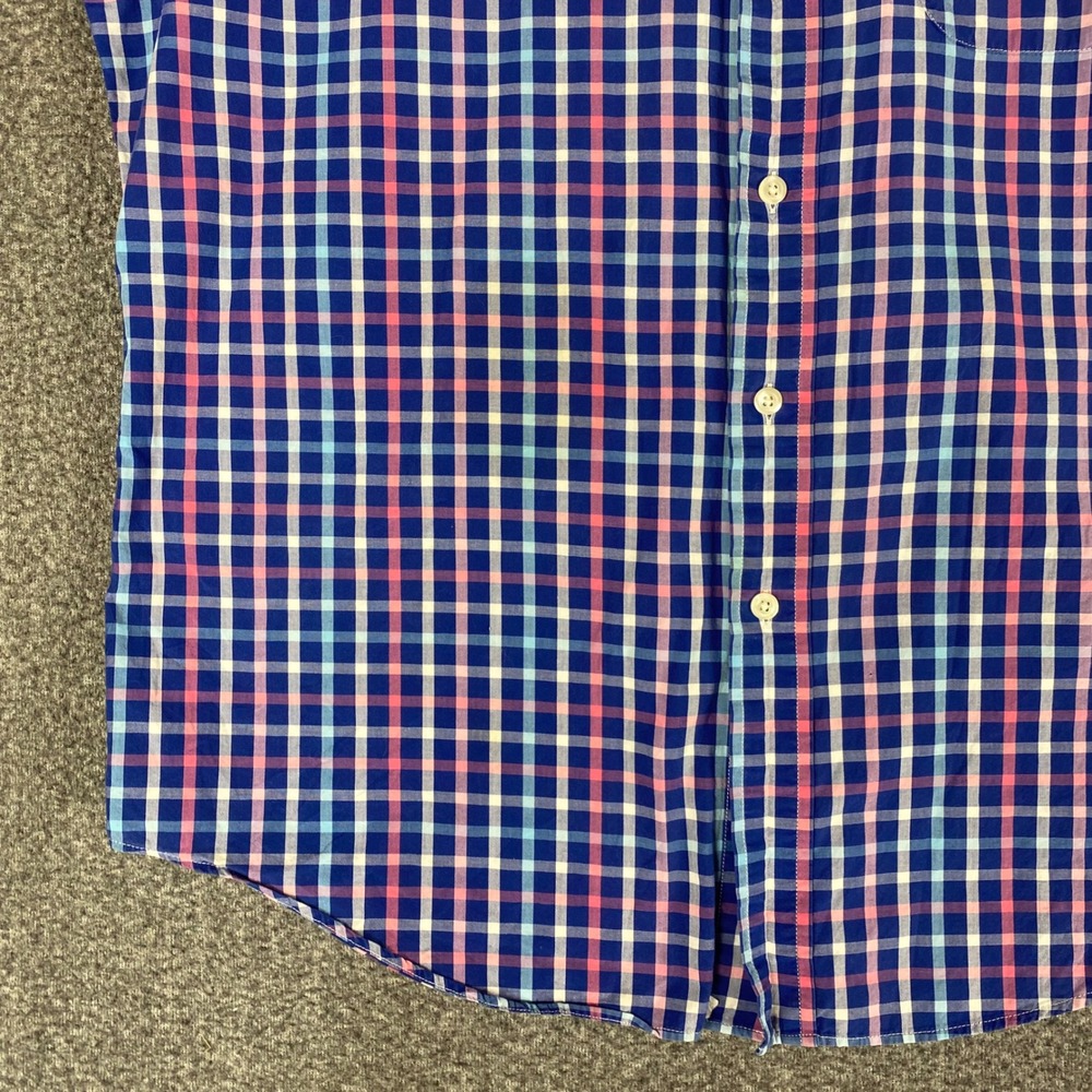 Brooks Brothers Navy, Pink & Light Blue Plaid Button-Down Shirt - Picture 10 of 12
